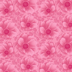 Subtle naturalistic rose pink anemone flowers