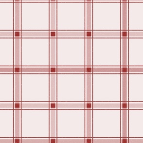 Cabincore Christmas Crimson Red monochrom plaid grid 