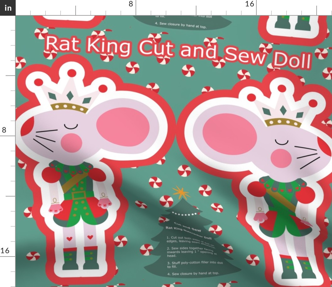 Rat King Cut and Sew Nutcracker Doll Cut and Sew Holiday Project