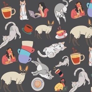 Coffee cats /office cat / look at my butt kitties