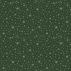 Christmas Snow - Strong Green LARGE 11x9