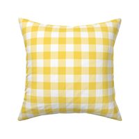 Gingham buttercup yellow - medium scale