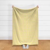 Gingham buttercup yellow - medium scale