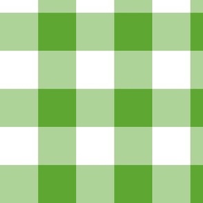 Gingham grass green - medium-large scale