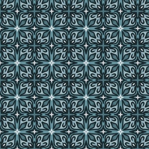 Blue monochromatic geometric pattern