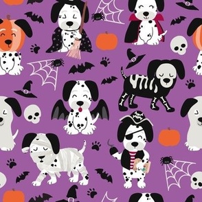 Medium Halloween Costumed Dogs Purple