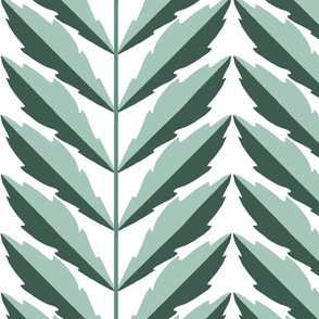 Acanthus Leaves in monochromatic greens