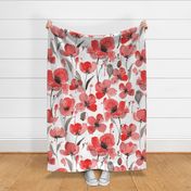 Watercolor Poppies | Monochromatic Floral