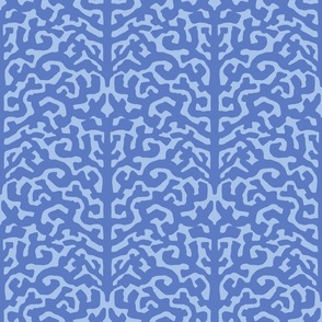 abstract coral / blue / medium