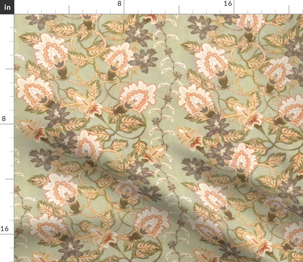 Jardin Jacobean Stripe, Summer Glow