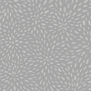 Monochrome Gray Painterly Abstract Floral - Large Scale for Bedding or Wallpaper