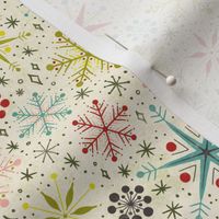 Retro Vintage Snowflakes for Christmas and Winter | Small Scale