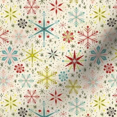 Retro Vintage Snowflakes for Christmas and Winter | Small Scale