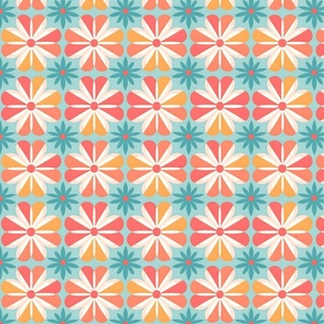 Small Artistic Symmetry In Floral Tiles