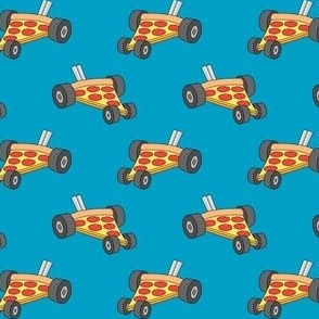 (small scale) Pizza Racer - Pizza Race Car - Fun Kids - blue - LAD23
