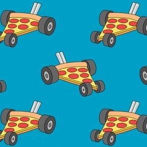 Pizza Racer - Pizza Race Car - Fun Kids - blue - LAD23