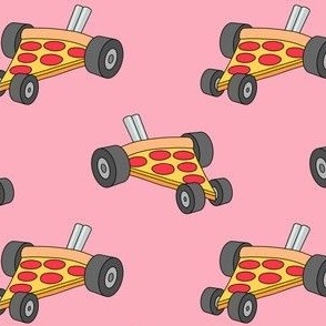 Pizza Racer - Pizza Race Car - Fun Kids - pink - LAD23