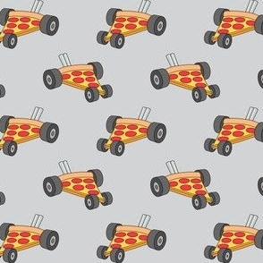 (small scale) Pizza Racer - Pizza Race Car - Fun Kids - light grey - LAD23