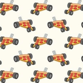 (small scale) Pizza Racer - Pizza Race Car - Fun Kids - cream - LAD23