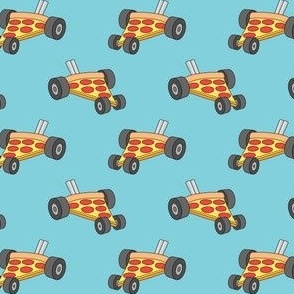 (small scale) Pizza Racer - Pizza Race Car - Fun Kids - sky blue - LAD23