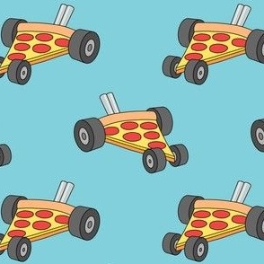 Pizza Racer - Pizza Race Car - Fun Kids - sky blue - LAD23