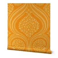 Florence damask / Large scale / yellow