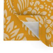 Florence damask / Large scale / yellow