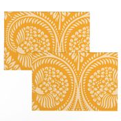 Florence damask / Large scale / yellow