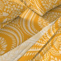 Florence damask / Large scale / yellow