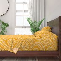 Florence damask / Large scale / yellow