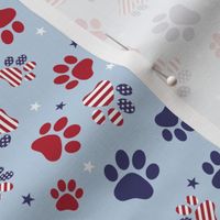 Dog Paw Print Patriotic Star-Spangled Flag Print