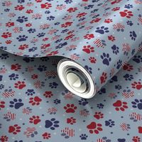 Dog Paw Print Patriotic Star-Spangled Flag Print