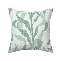 Underwater Kelp Forest - monochromatic light muted green - texture - large scale