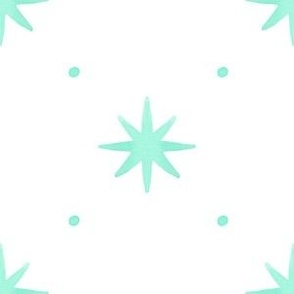astra | watercolor stars in soft teal