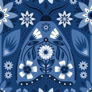 Folk Flower Moth - Blue