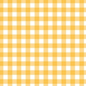 Preppy tangerine orange and white traditional vintage gingham with white plaid lines