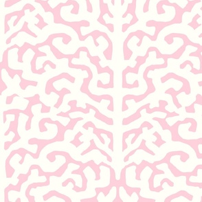 abstract coral / icy pink reversed / large