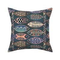School’s out!- Time for Lake Life fun with these cute & quirky modern graphic fish! Great for a boy's room!