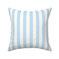 1" stripes icy blue and cream