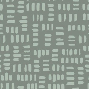 Geometric Brush Strokes | Small Scale | Sage green, grey green  | multidirectional