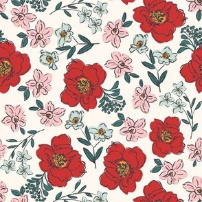 Sweet-pea-floral-in-red 8
