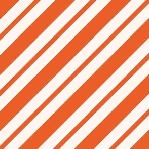 Candy Cane / medium scale / red beige Classical Christmas diagonal stripes pattern xmas deco