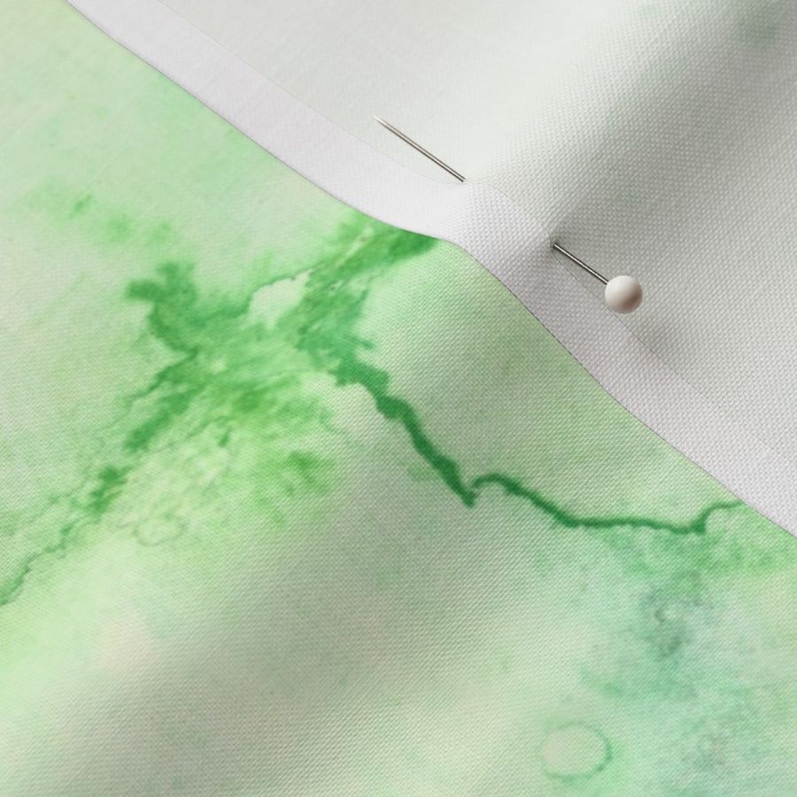 Shades of Green Liquid Paint - Watercolor Rain Painting Mirror Pattern