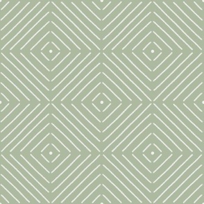 Rustic tile 1B - Sage Green and White