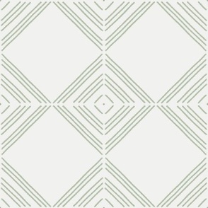 Rustic tile 2A - White and Sage Green