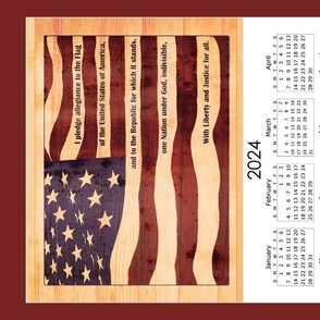 Pledge Flag 2024 calendar