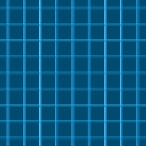 Pacific blue thin stripe plaid