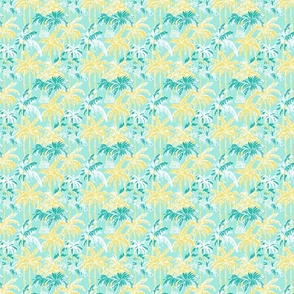 Preppy Barbiecore Palm Trees Mint Yellow - XS Scale