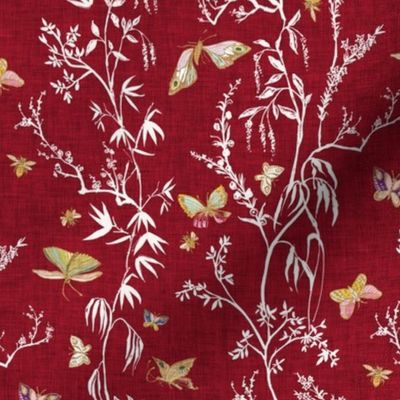 Butterfly Chinoiserie (red) MED 