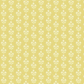 Yellow Floral Stripe - motifs, lemon yellow, texture, artistic